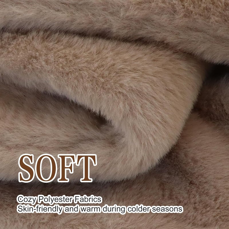YATANAM Girls Scarf Fuzzy Fleece Kids Scarves Winter Warm Scarf Toddler Adjustable Soft Neck Warmer - Image 2